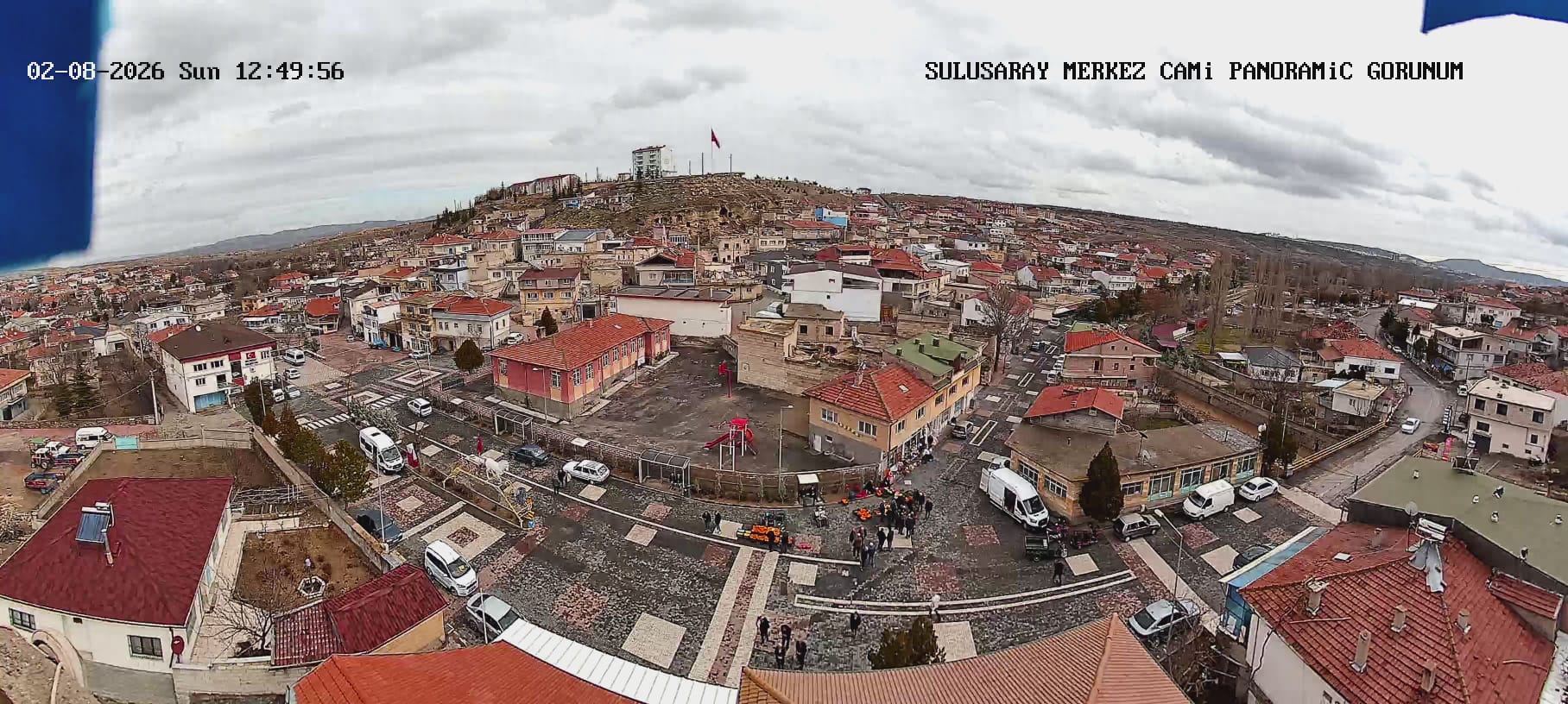 Sulusaray Merkez Cami Minaresinden Panoramik Sabit Canlı Yayın