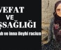 Kasaba Halkımızdan Ayşe Kahraman Vefat Etti