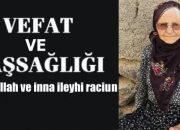Kasaba Halkımızdan Ayşe Kahraman Vefat Etti