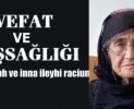 Kasaba Halkımızdan Meryem Ceylan Vefat Etti