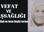 Kasaba Halkımızdan Hacı Şencan Eşi Elmas Şencan Vefat Etti