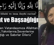 Kasaba Halkımızdan Kadın Alay Vefat Etti