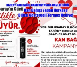 Cuma Günü Kızılay Kan Bağış Kampanyasına Davetlisiniz