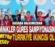Minikler Güreş Şampiyonasında Türkiye İkincisi Kasabamızdan