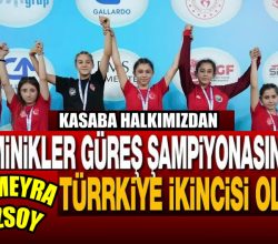 Minikler Güreş Şampiyonasında Türkiye İkincisi Kasabamızdan