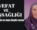 Kasaba Halkımızdan Münire Demir Vefat Etti