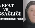 Kasaba Halkımızdan Şerife Zopun Vefat Etti