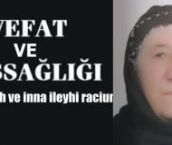 Kasaba Halkımızdan Şerife Zopun Vefat Etti