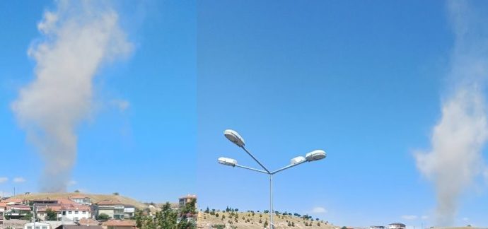 Kasabamızda Dev Hortum Böyle Görüntülendi