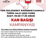 Haydi Sulusaray! Kızılay Kan Bağış Kampanyasına Davetlisiniz