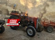 Kasabamızda Park Halindeki Traktör Alev Aldı