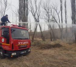 Yukarı Öz Mevkinde Küçük Çaplı Yangın Söndürüldü