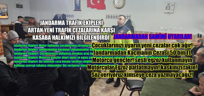 Jandarma Yeni Trafik Cezalarına Karşı Uyarıda Bulundu