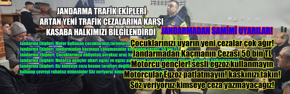 Jandarma Yeni Trafik Cezalarına Karşı Uyarıda Bulundu